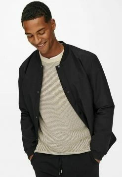 Only & Sons Herren Bomberjacke - Leichte Jacke in Schwarz | Moderner Stil für jede Jahreszeit -Only & Sons Geschäft 04646c164768426fb1d4ef98fe0d961e