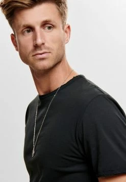 Only & Sons ALBERT - Herren T-Shirt Basic in Schwarz -Only & Sons Geschäft 048a332a6889470a93d4b5afde2ad187