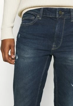 Only & Sons Herren ONSWARP LIFE DAMAGE - Slim Fit Jeans in Blue Denim -Only & Sons Geschäft 0571d9510d9d43288751e01d42e673c7