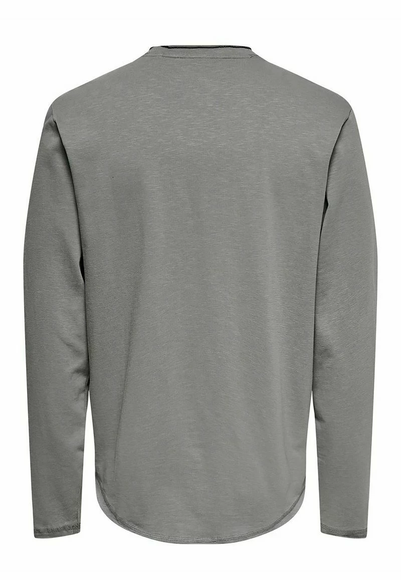 Only & Sons Herren Langarmshirt - Medium Grey Melange | Bequemes Basic-Shirt für jeden Anlass 6 Only & Sons Herren Langarmshirt - Medium Grey Melange | Bequemes Basic-Shirt für jeden Anlass – Bild 6