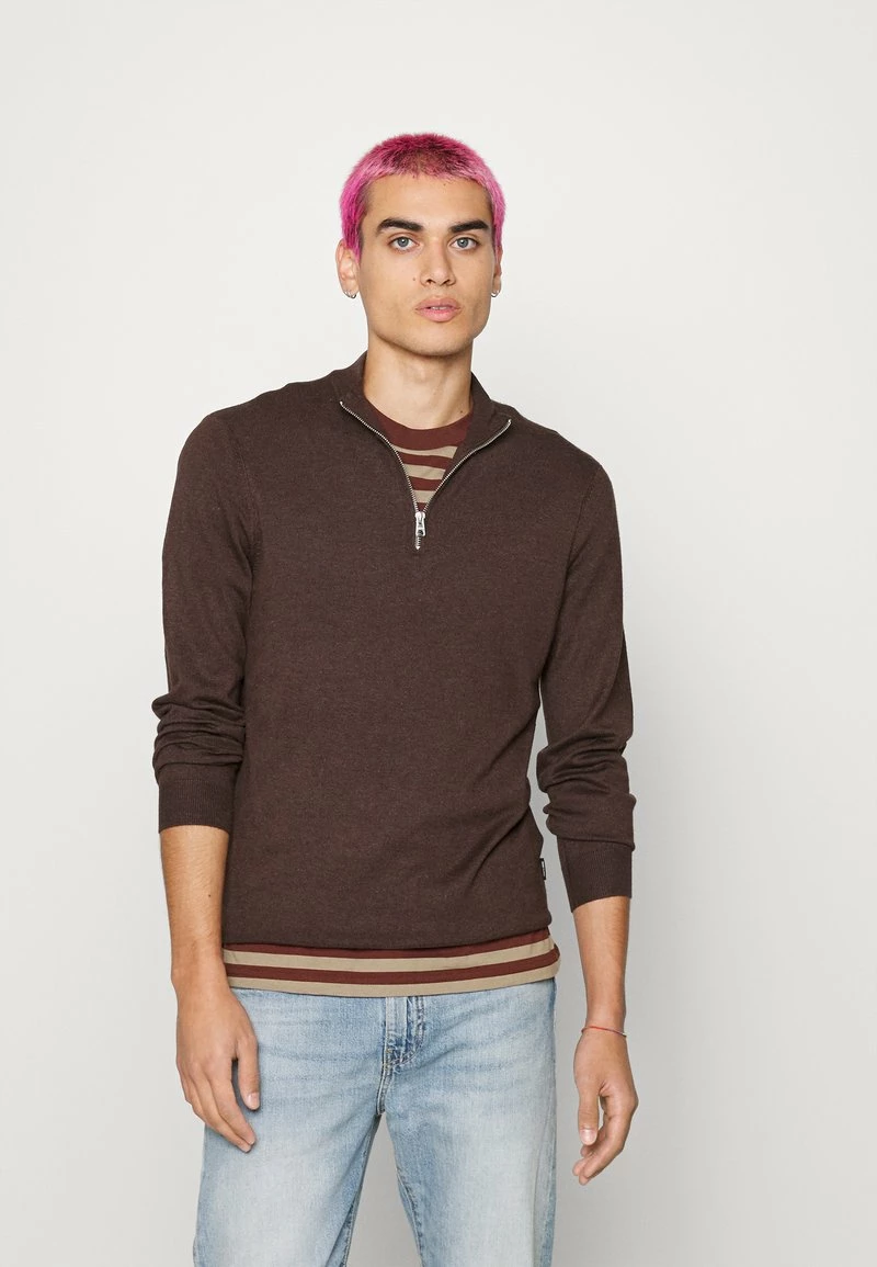 Only & Sons Herren ONSWYLER LIFE HALF ZIP Strickpullover - Demitasse - Modischer Herrenpullover 1 Only & Sons Herren ONSWYLER LIFE HALF ZIP Strickpullover - Demitasse - Modischer Herrenpullover