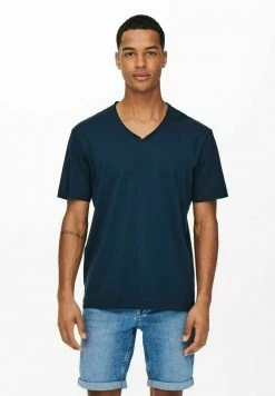 Only & Sons Herren T-Shirt Basic - Moonlit Ocean | Bequemes Basic-Shirt in Trendfarbe