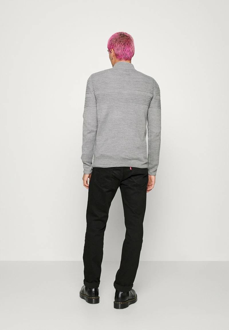 Only & Sons Herren ONSBLADE Half Zip Strickpullover - Medium Grey Melange | Hochwertige Strickwaren 3 Only & Sons Herren ONSBLADE Half Zip Strickpullover - Medium Grey Melange | Hochwertige Strickwaren – Bild 3