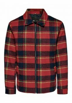 Only & Sons Hemd - Red, Dark Blue | Herren | Freizeithemden | Hochwertige Baumwolle