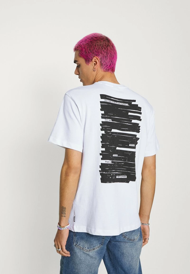 Only & Sons ONSOSRIS LIFE REDACT TEE - Weißes T-Shirt mit Print für Herren 3 Only & Sons ONSOSRIS LIFE REDACT TEE - Weißes T-Shirt mit Print für Herren – Bild 3