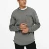Only & Sons Herren Langarmshirt - Medium Grey Melange | Bequemes Basic-Shirt für jeden Anlass
