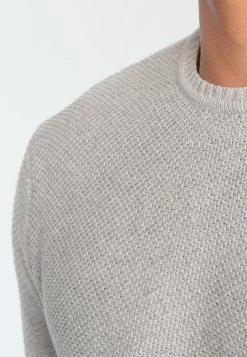 Only & Sons ONSDAN Strickpullover Light Grey Melange | Eleganter Crew Neck Herrenpullover -Only & Sons Geschäft 090b1e07c9ac4376ab410e6882a9bdfc