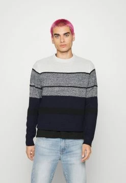 Only & Sons Herren ONSHARM STRIPE BLOCK CREW - Strickpullover - Dark Navy