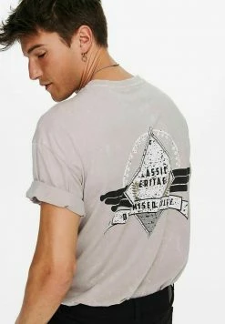 Only & Sons Herren T-Shirt Print - Raindrops | Trendiges Design | Bequeme Passform -Only & Sons Geschäft 0b9c6fcdbad543d58d01814489beafde