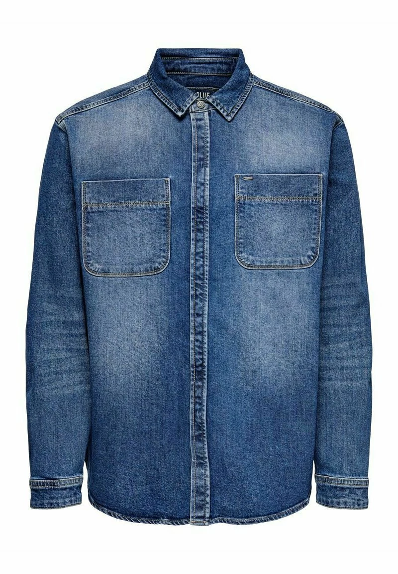 Only & Sons Herren OVERSHIRT - Blue Denim | Freizeithemd für stilvolle Outfits 3 Only & Sons Herren OVERSHIRT - Blue Denim | Freizeithemd für stilvolle Outfits – Bild 3