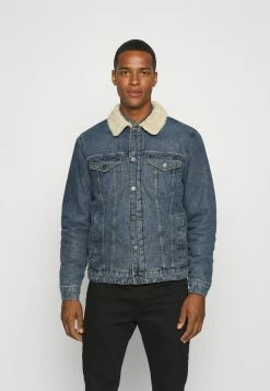 Only & Sons Herren ONSLOUIS LIFE Jacke - Blaue Denim Jeansjacke