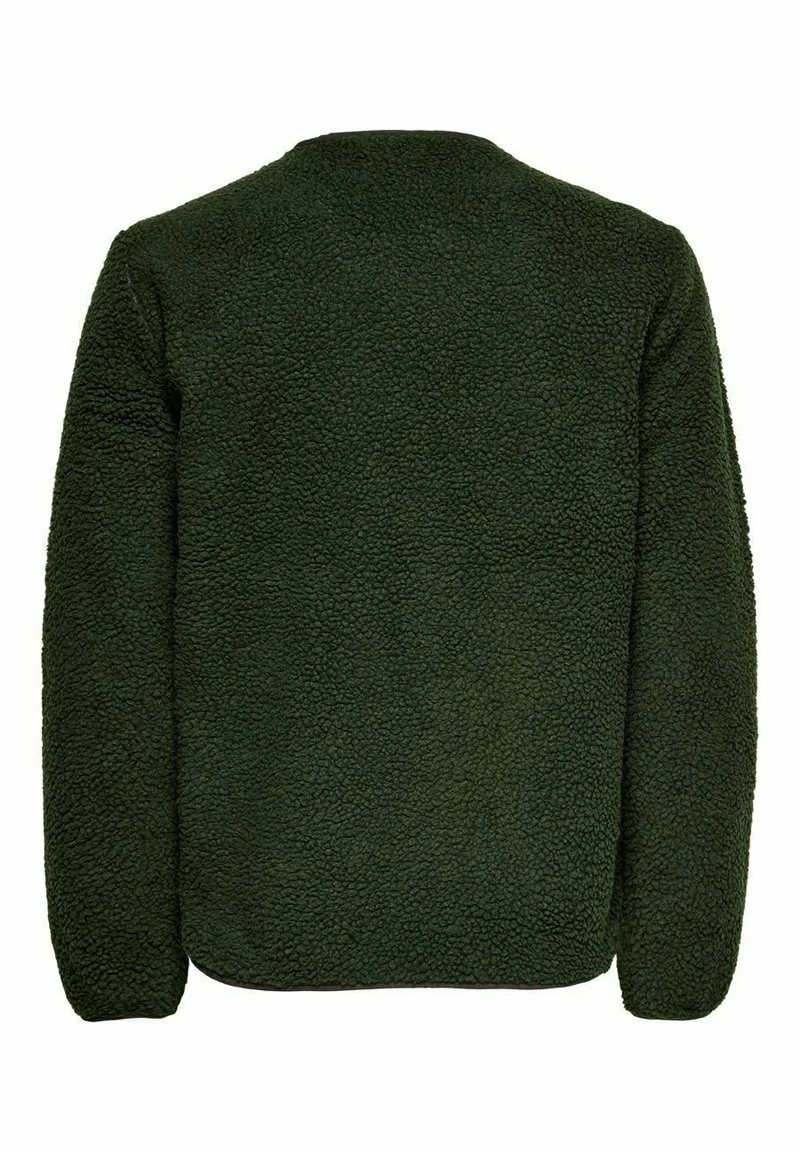 Only & Sons Herren SHERPA Fleecejacke - Olive Night - Warme und stilvolle Fleecejacke 7 Only & Sons Herren SHERPA Fleecejacke - Olive Night - Warme und stilvolle Fleecejacke – Bild 7