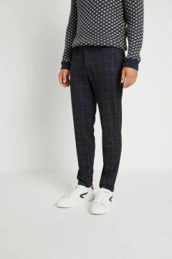 Only & Sons Herren ONSMARK PANT CHECK - Stoffhose - Dark Navy | Elegante Hosen für Herren