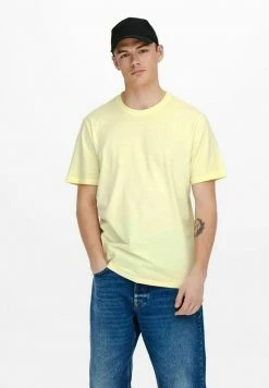 Only & Sons Herren ONSMILLENIUM LIFE WASHED - Basic T-Shirt in Custard