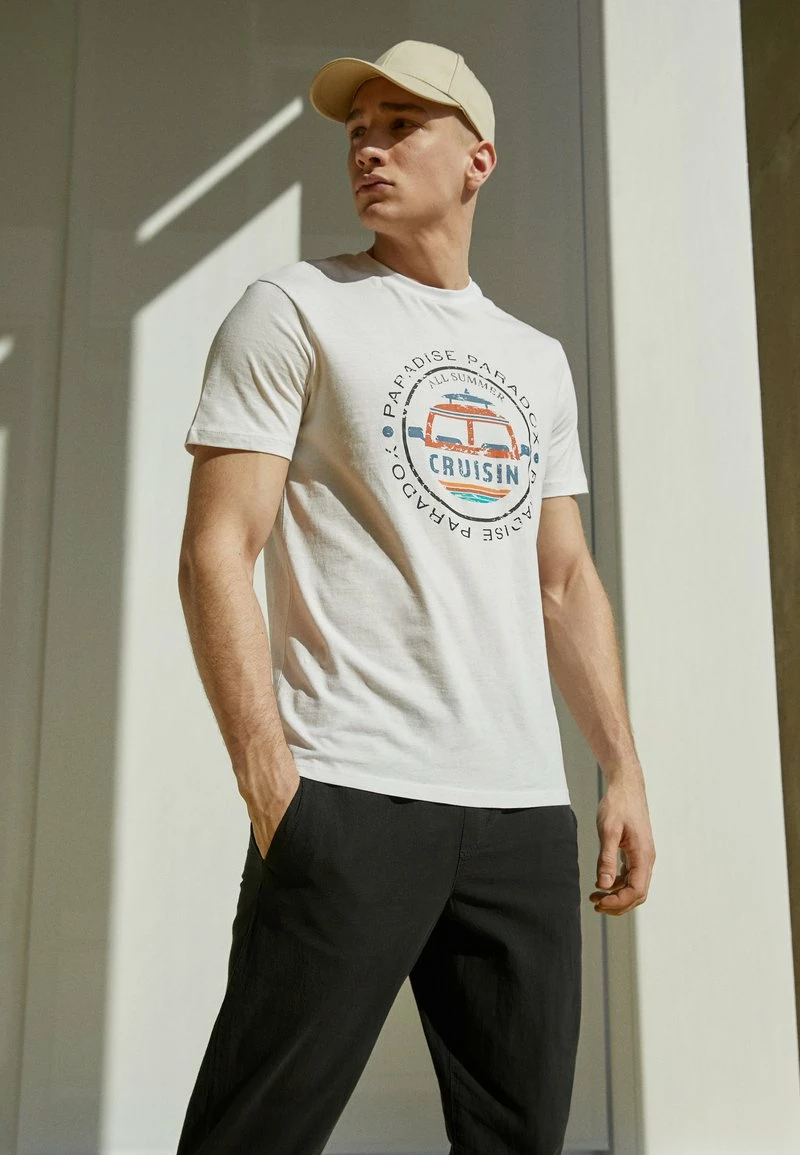 Only & Sons Herren ONSTED T-Shirt Print - Hellweiß – Modernes Design & Bequemer Tragekomfort 4 Only & Sons Herren ONSTED T-Shirt Print - Hellweiß – Modernes Design & Bequemer Tragekomfort – Bild 4