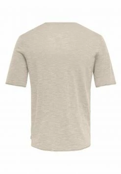 Only & Sons Herren T-Shirt Basic - Silver Lining Beige | Bequemes Basic-Shirt für Herren -Only & Sons Geschäft 11bdc4de50ad4e58bf16e7b9bf1ba0c4