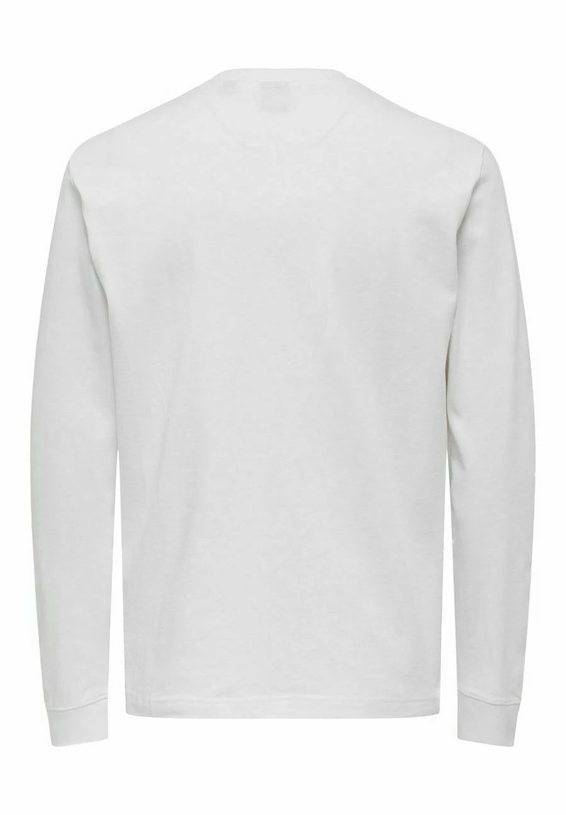 Only & Sons Herren Langarmshirt - Bright White | Premium Baumwolle | Modisches Basic Shirt 7 Only & Sons Herren Langarmshirt - Bright White | Premium Baumwolle | Modisches Basic Shirt – Bild 7