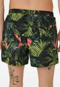 Only & Sons GEMUSTERTE Badeshorts Herren - Olive Night | Stilvolle Bademode für den Sommer -Only & Sons Geschäft 13e084bd9c3942bd903b83c0fae15e66