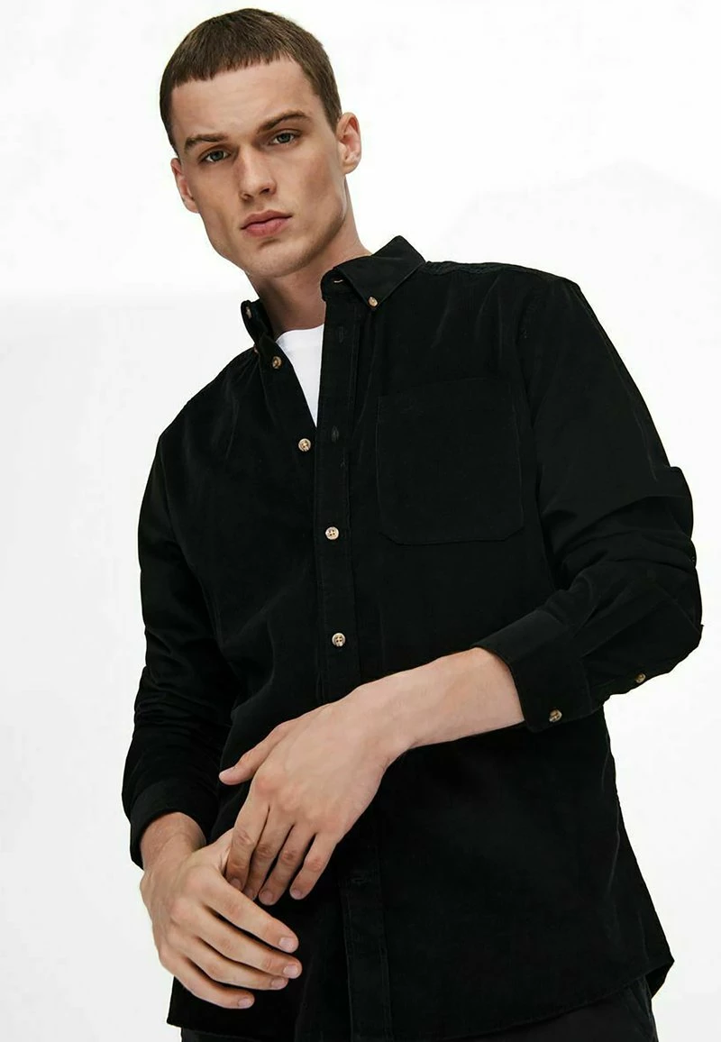 Only & Sons Hemd - Black | Herren Hemd für Freizeit & Business 5 Only & Sons Hemd - Black | Herren Hemd für Freizeit & Business – Bild 5