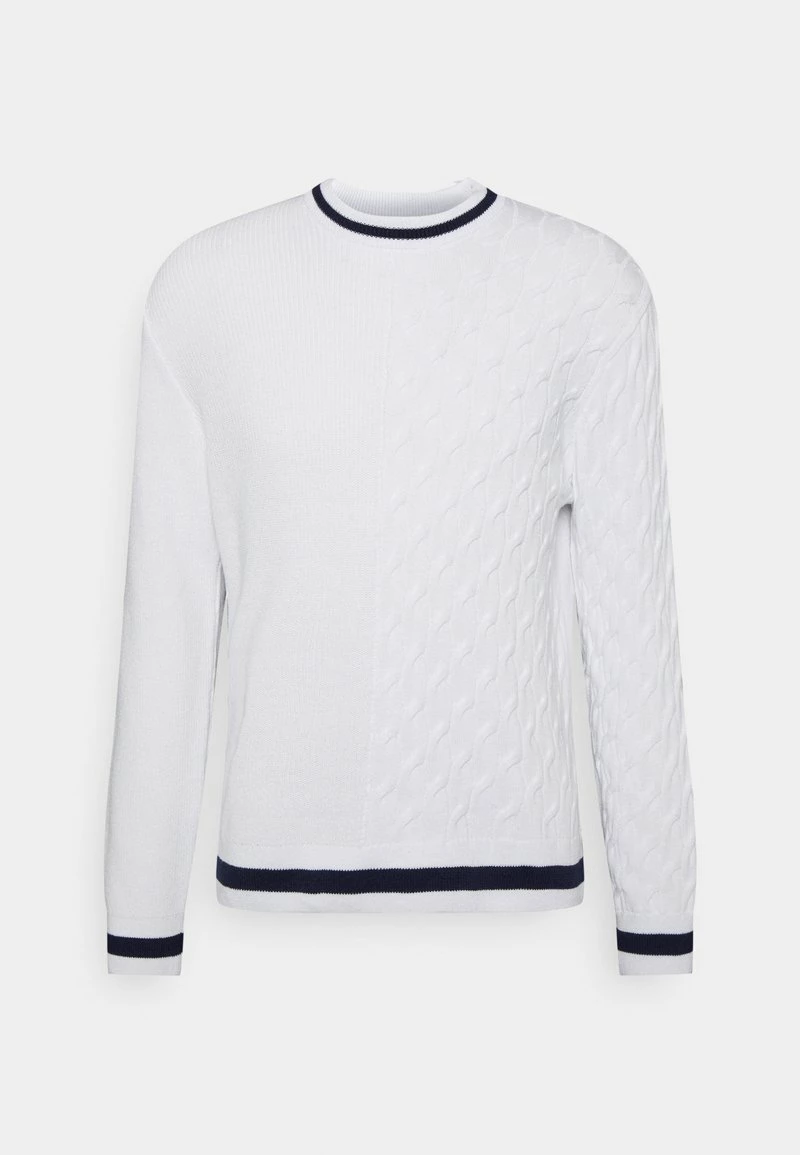 Only & Sons Herren ONSASHER LIFE CREW Strickpullover - Star White | Modischer Basic-Pullover 1 Only & Sons Herren ONSASHER LIFE CREW Strickpullover - Star White | Modischer Basic-Pullover