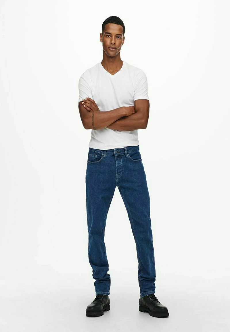 Only & Sons Herren ONSWEFT LIFE - Gerade geschnittene Jeans - Blauer Denim 2 Only & Sons Herren ONSWEFT LIFE - Gerade geschnittene Jeans - Blauer Denim – Bild 2