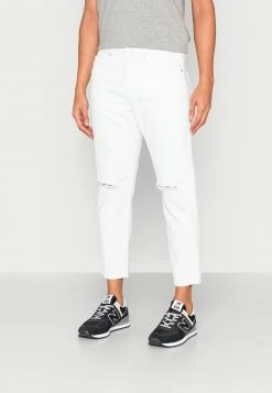 Only & Sons ONSAVI BEAM CROP WHITE DAMAG - Slim Fit Jeans für Herren | Weiße Denim