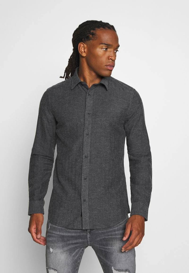 Only & Sons Herren ONSBRAD HERRINGBONE SHIRT - Hemd - Medium Grey Melange - Freizeithemd für stilvolle Herren 1 Only & Sons Herren ONSBRAD HERRINGBONE SHIRT - Hemd - Medium Grey Melange - Freizeithemd für stilvolle Herren