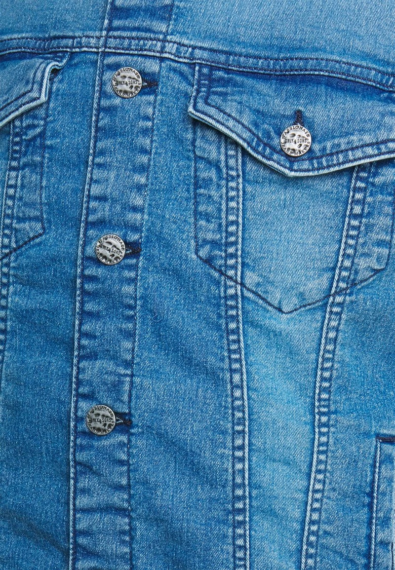 Only & Sons Herren ONSCOME LIFE - Blaue Denim Jeansjacke | Moderne Jeansjacke für Herren 3 Only & Sons Herren ONSCOME LIFE - Blaue Denim Jeansjacke | Moderne Jeansjacke für Herren – Bild 3