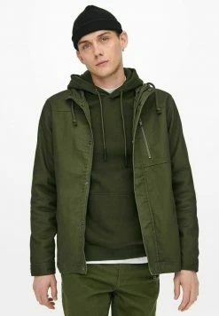 Only & Sons Herren Leichte Jacke - Olive Night | Leichte Outdoor-Jacke für Männer -Only & Sons Geschäft 1c95817384be4610ac0b2a76bc591df6