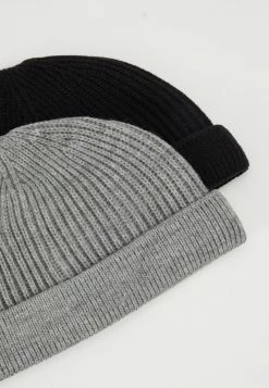 Only & Sons Unisex ONSSHORT BEANIE 2 PACK - Mütze - Black/Grey Melange | Modische und warme Strickmützen -Only & Sons Geschäft 1da884a5ef894eddb2a17e3034c1f9f9