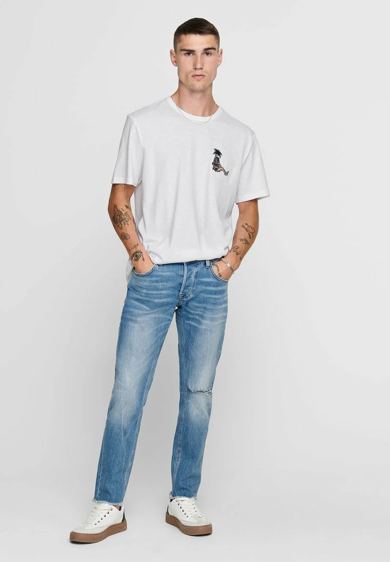 Only & Sons Herren T-Shirt Print - Bright White | Modisches Design | Hochwertige Qualität 2 Only & Sons Herren T-Shirt Print - Bright White | Modisches Design | Hochwertige Qualität – Bild 2