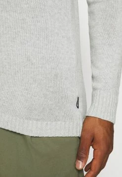 Only & Sons Herren ONSBACE CREW Strickpullover - Light Grey Melange - Modischer Herrenpullover -Only & Sons Geschäft 23fd93db1e1140589bd7940de1ebb321