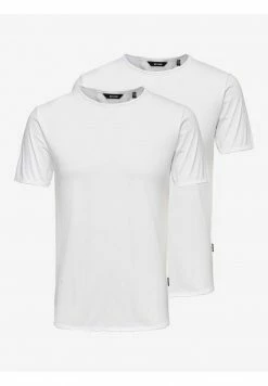 Only & Sons Herren 2 PACK - T-Shirt Basic - Weiß | Hochwertige Basic Shirts für Herren -Only & Sons Geschäft 2472aa1a2c0e4fd3870c3061d8735d0d