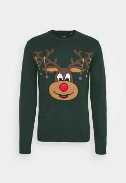 Only & Sons Herren ONSXMAS FUNNY FRONT BADGE - Strickpullover - Pine Grove - Gemütlicher Weihnachtspullover -Only & Sons Geschäft 24847961257647ccab4113827a1b9ba9