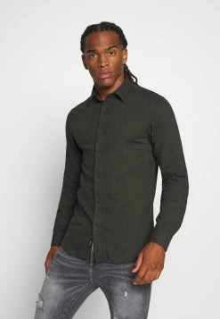 Only & Sons Herren ONSBRAD HERRINGBONE SHIRT - Hemd in Deep Depths | Freizeithemd