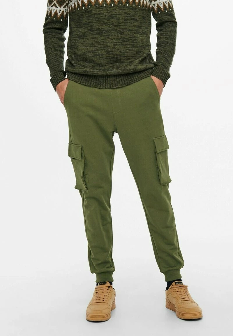 Only & Sons Herren MIT TUNNE - Cargohose - Khaki | Stilvolle Hosen für jeden Anlass 1 Only & Sons Herren MIT TUNNE - Cargohose - Khaki | Stilvolle Hosen für jeden Anlass