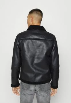 Only & Sons Herren ONSBEN AVIATOR Kunstlederjacke in Schwarz -Only & Sons Geschäft 28a799ebc38647659fe890aa9fd2e15b