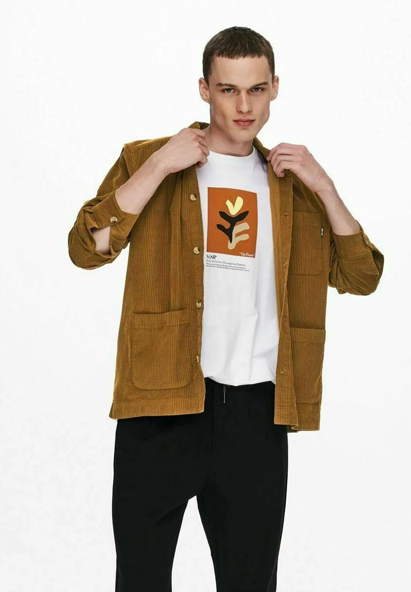 Only & Sons Herren T-Shirt Print - Bright White | Modisches Basic-Top 1 Only & Sons Herren T-Shirt Print - Bright White | Modisches Basic-Top