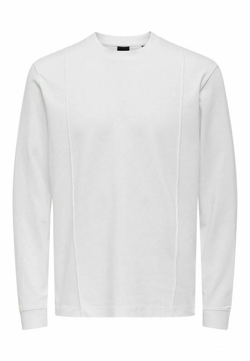 Only & Sons Herren Langarmshirt - Bright White | Premium Baumwolle | Modisches Basic Shirt 6 Only & Sons Herren Langarmshirt - Bright White | Premium Baumwolle | Modisches Basic Shirt – Bild 6