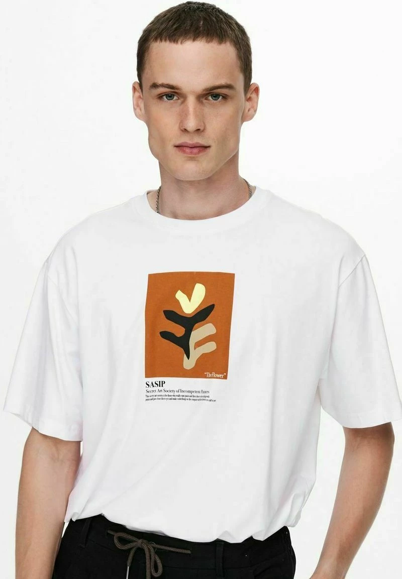 Only & Sons Herren T-Shirt Print - Bright White | Modisches Basic-Top 5 Only & Sons Herren T-Shirt Print - Bright White | Modisches Basic-Top – Bild 5