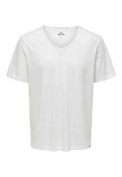 Only & Sons Herren T-Shirt Basic - Bright White - Hochwertiges Baumwollshirt für Herren