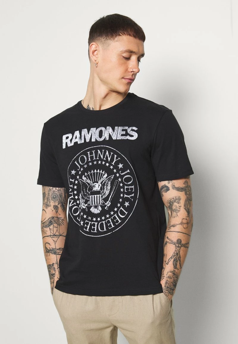 Only & Sons ONSRAMONES FRONT PRINT TEE - T-Shirt Print - Black für Herren