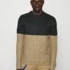 Only & Sons ONSNAZLO NAP BLOCK CREW NECK - Strickpullover - Chinchilla | Unisex