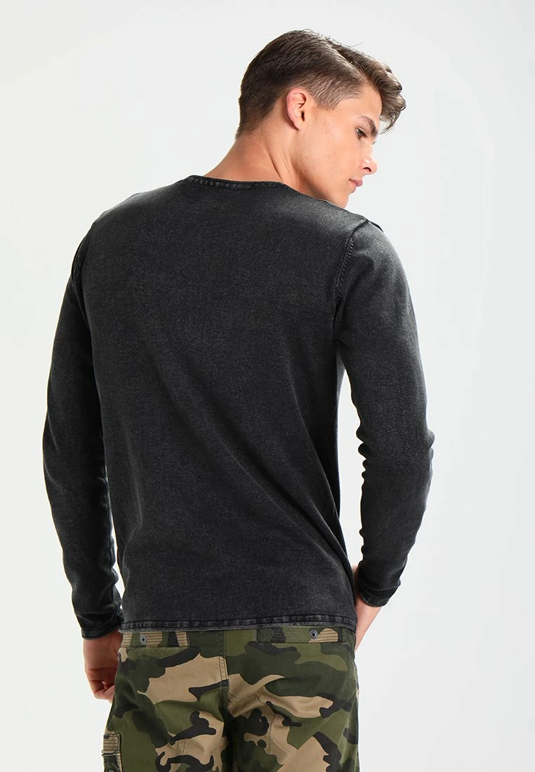 Only & Sons Herren ONSGARSON WASH CREW NECK Strickpullover - Schwarz 3 Only & Sons Herren ONSGARSON WASH CREW NECK Strickpullover - Schwarz – Bild 3