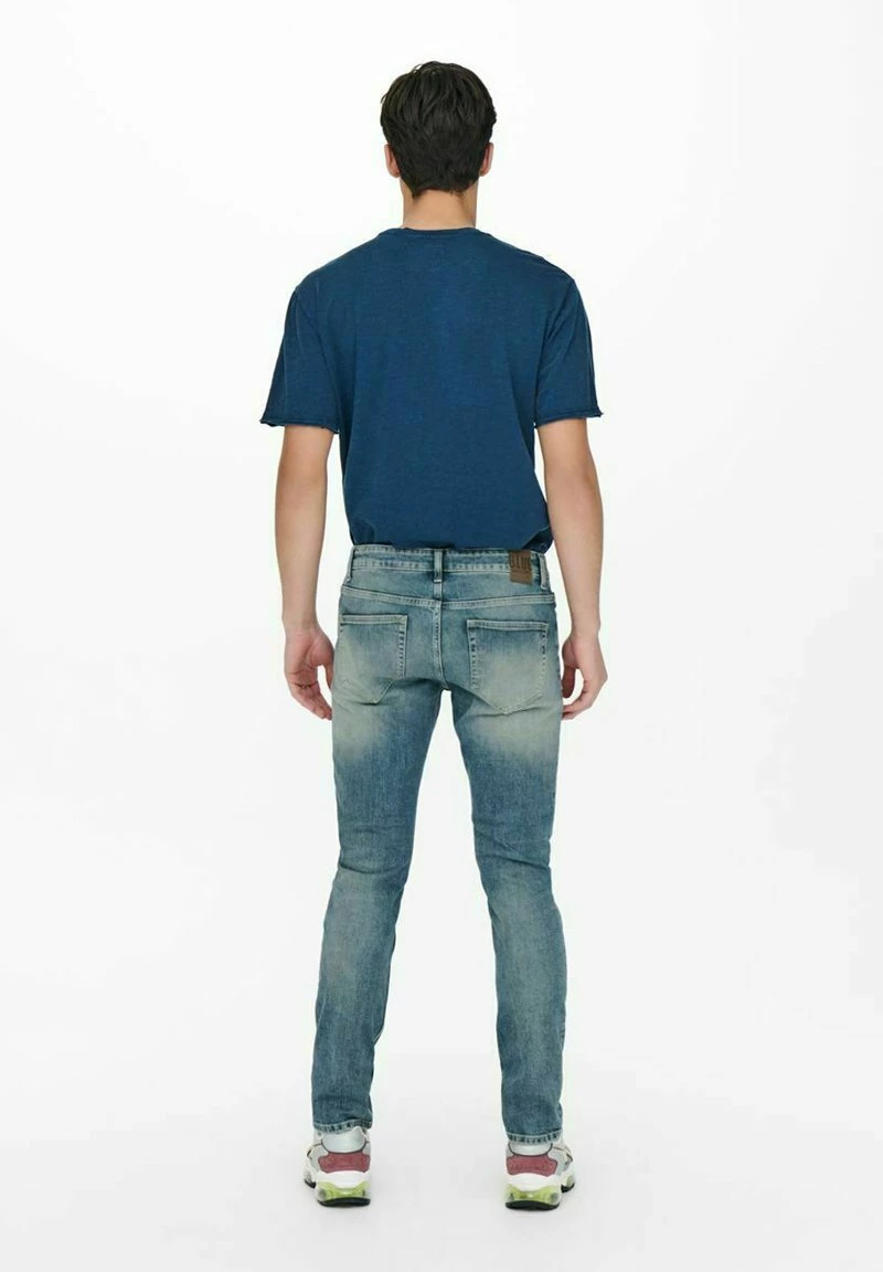 Only & Sons Herren ONSLOOM - Slim Fit Jeans - Blau Denim | Moderne Passform | Langlebig 3 Only & Sons Herren ONSLOOM - Slim Fit Jeans - Blau Denim | Moderne Passform | Langlebig – Bild 3