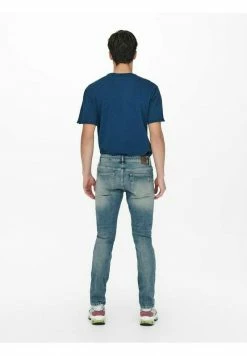 Only & Sons Herren Slim Fit Destroyed Onsloom Stretch Tapered Jeans - Blau 9 Only & Sons Herren Slim Fit Destroyed Onsloom Stretch Tapered Jeans - Blau -Only & Sons Geschäft 32923f1c33d94069a3cd2a5b7c0a0bd7