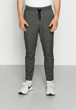 Only & Sons Herren ONSLINUS PANT CHECKS - Elegante Stoffhose in Medium Grey Melange