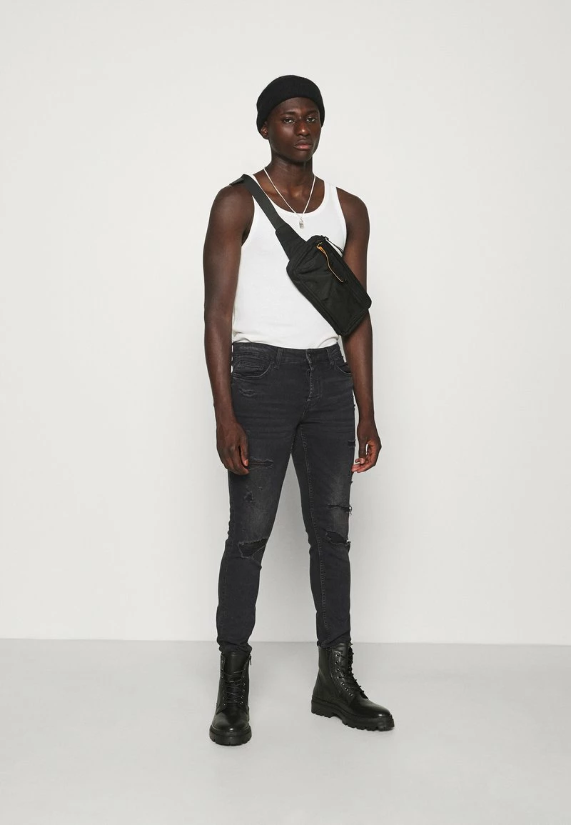 Only & Sons Herren ONSLOOM LIFE - Slim Fit Jeans in Schwarz - Moderne Denim-Hose 2 Only & Sons Herren ONSLOOM LIFE - Slim Fit Jeans in Schwarz - Moderne Denim-Hose – Bild 2