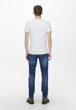 Only & Sons Herren ONSBASIC SLIM O NECK 2er Pack - Weißes Basic T-Shirt -Only & Sons Geschäft 35ff1e2985814222a9ecbfb3736b1566