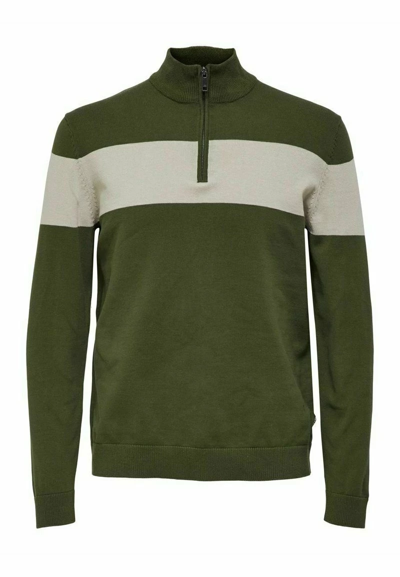 Only & Sons Herren ONSDON Strickpullover - Olive Night | Warm & Stilvoll 1 Only & Sons Herren ONSDON Strickpullover - Olive Night | Warm & Stilvoll